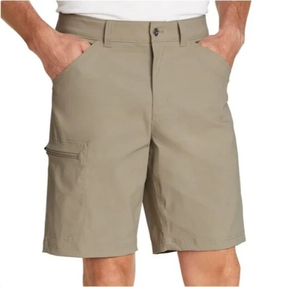 NWOT  Eddie Bauer Mens 38 Beige Cargo Shorts - Picture 1 of 7